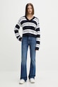 Tommy Jeans sweter bawełniany DW0DW21682 granatowy AW25