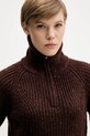 Pulover z dodatkom volne Tommy Jeans rjava DW0DW21686