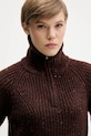 Tommy Jeans sweter z dodatkiem wełny brązowy DW0DW21686