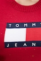 Πουλόβερ Tommy Jeans DW0DW21690 κόκκινο