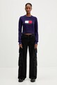 Tommy Jeans sweter DW0DW21690 fioletowy NC25