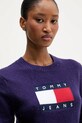 Tommy Jeans sweter fioletowy DW0DW21690