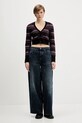 Tommy Jeans kardigan z domieszką wełny DW0DW21691 czarny AW25