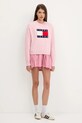 Sveter s prímesou vlny Tommy Jeans DW0DW21782 ružová AW25