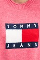 Tommy Jeans sweter z dodatkiem wełny DW0DW21782 różowy