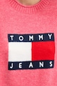 Пуловер от вълна Tommy Jeans DW0DW21782 розов