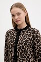 Tommy Jeans kardigan z dodatkiem wełny brązowy DW0DW21968