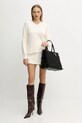 Armani Exchange sweter z dodatkiem wełny XW001335.AF13774 beżowy AW25