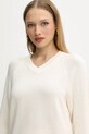 Armani Exchange sweter z dodatkiem wełny beżowy XW001335.AF13774