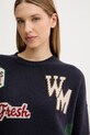 Weekend Max Mara sweter wełniany PAVIDI granatowy 2525366262600