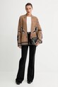 Vuneni kardigan ZADIG&VOLTAIRE KWCA01638 smeđa AW25