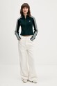 adidas Originals kardigan Slim Knit Tt JY2599 zielony AW25