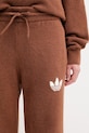 Tepláky s prímesou vlny adidas Originals Knitted Pants hnedá KF2535