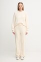 adidas Originals spodnie dresowe z domieszką wełny Knitted Pants KF2536 beżowy