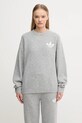 adidas Originals pulover din amestec de lână Knitted Sweater rotund gri KF2341
