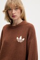 Pulover s dodatkom vune adidas Originals Knitted Sweater smeđa KF2340