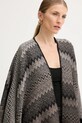 Missoni poncho wełniane brązowy MA80WODA420