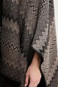 Missoni poncho wełniane MA80WODA420 brązowy