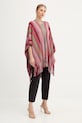 Missoni poncho z dodatkiem wełny POQYWMDA224 czerwony AW25