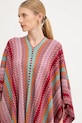 Missoni poncho z dodatkiem wełny czerwony POQYWMDA224