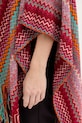 Missoni poncho z dodatkiem wełny POQYWMDA224 czerwony