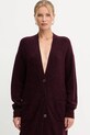 Îmbrăcăminte Patrizia Pepe cardigan cu alpaca 2K0323.K293 burgundia