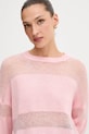 Pulover s dodatkom vune Patrizia Pepe roza 2K0335.K296