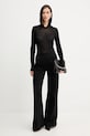 Вовняне боді Patrizia Pepe 2K0349.K034 чорний AW25