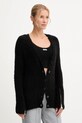Patrizia Pepe cardigan din amestec de lână uni negru 2K0356.K222