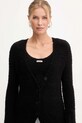 Patrizia Pepe cardigan din amestec de lână negru 2K0356.K222