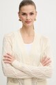 Ermanno Scervino kardigan wełniany wełna beżowy D474N500DGE
