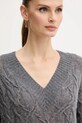 Ermanno Scervino sweter wełniany szary D474M501DGE