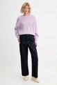 Vlnený sveter American Vintage NIB18A fialová SS26
