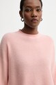 American Vintage sweter z wełną różowy RAX18H