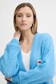 Vlněný kardigan American Vintage modrá NEN19A
