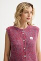 American Vintage kamizelka z dodatkiem wełny różowy EAST19MM