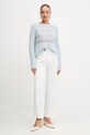 Πουλόβερ με προσθήκη μαλλιού Ermanno Scervino 57TM031E80 μπλε AW25