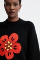 Kenzo sweter z dodatkiem wełny czarny FF62PU7193LA