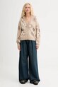 Μάλλινη μπλουζα Kenzo FF62CA7023CR μπεζ AW25