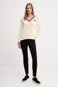 Dkny sweter bawełniany DJ5R0730 beżowy AW25