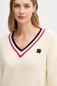 Dkny sweter bawełniany beżowy DJ5R0730