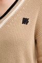 Dkny sweter bawełniany beżowy DJ5R0730