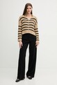 Памучна жилетка Dkny DJ5R0614 зелен AW25