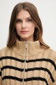 Памучна жилетка Dkny зелен DJ5R0614