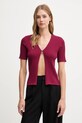 Dkny kardigan pozostałe bordowy P52XAX02