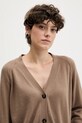 Sisley kardigan z dodatkiem wełny brązowy 102HM602Q