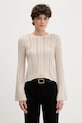 Sisley sweter bawełniany bawełna beżowy 1494M106O