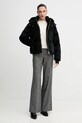 Sisley sweter z domieszką wełny 1KHTL106J beżowy AW25