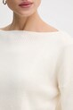 Sisley sweter z domieszką wełny 1KHTL106J beżowy