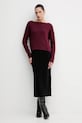 Πουλόβερ με προσθήκη μαλλιού Sisley 1KHTL106J μπορντό AW25